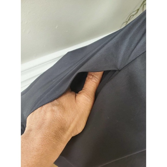 Bcbgmaxazria Women's Black Cotton Round Neck Short Sleeve Knee Length Size 6 - Picture 9 of 12